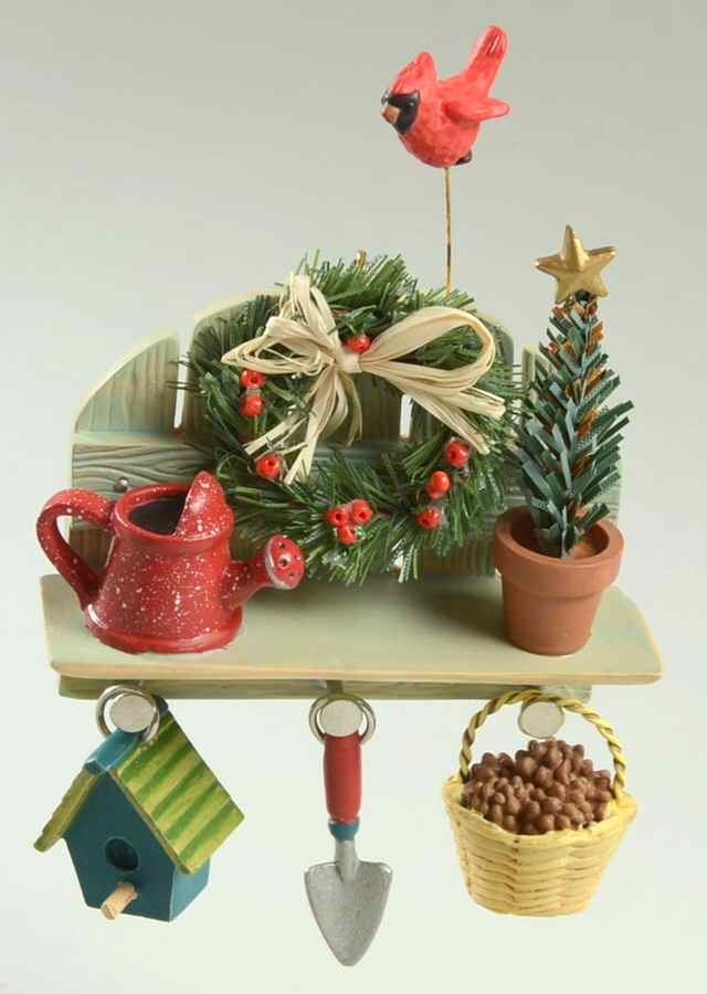 2002 Hallmark Christmas Ornaments Gardener's Christmas Corner - No Box by Hallmark Gold Crown-1