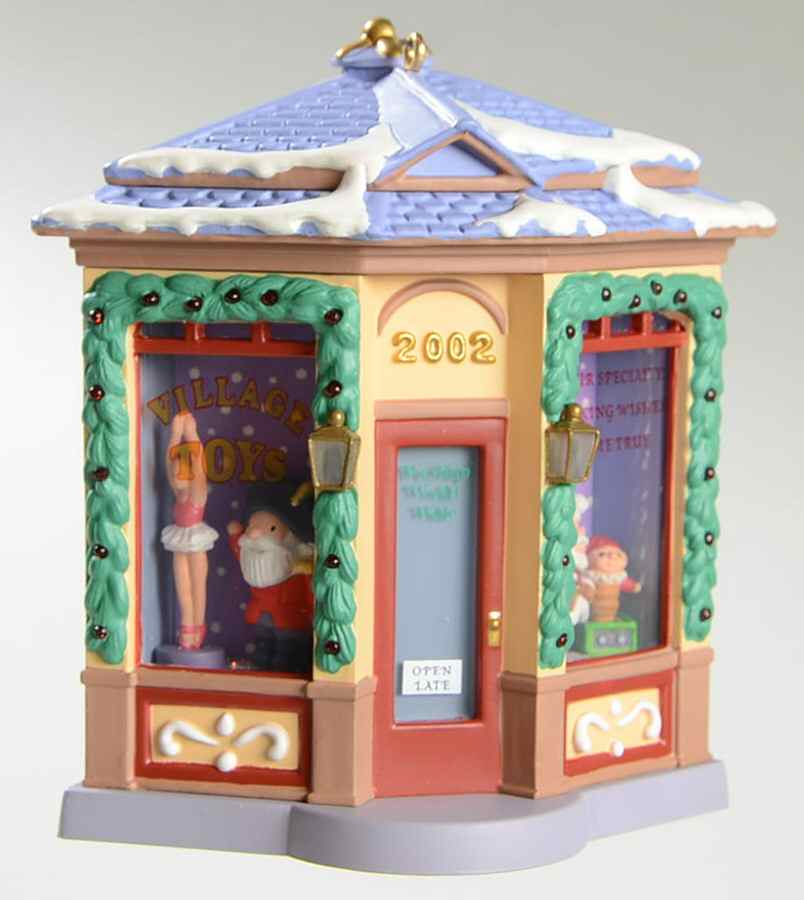 2002 Hallmark Christmas Ornaments Village Toy Shop - Boxed by Hallmark Gold Crown-1