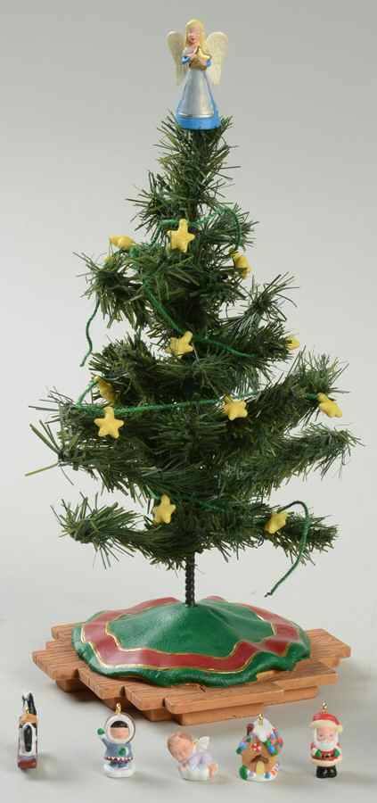 Santa's Big Night Christmas Tree W/ Decorations - Boxed by Hallmark Gold Crown-1