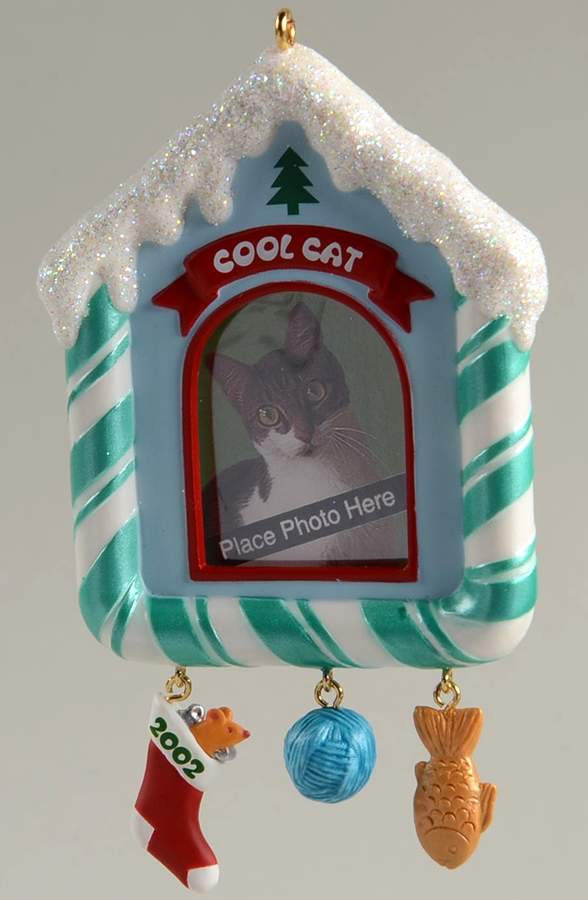 2002 Hallmark Christmas Ornaments Special Cat-Photo Frame - Boxed by Hallmark Gold Crown-1