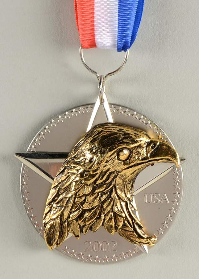 2002 Hallmark Christmas Ornaments Medal For America - No Box by Hallmark Gold Crown-1