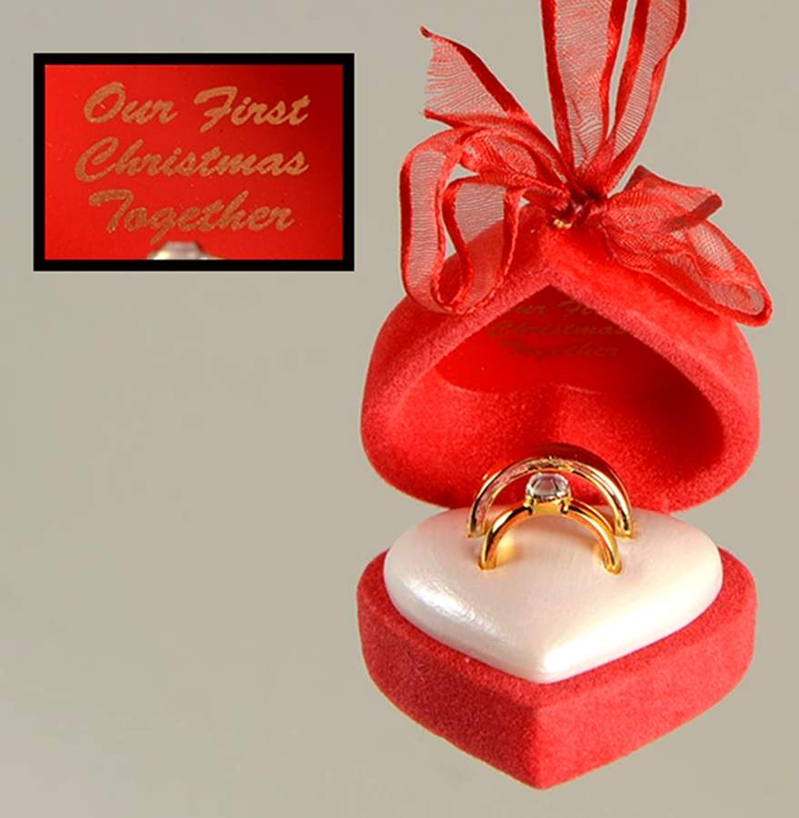 2002 Hallmark Christmas Ornaments Our First Christmas Together - Boxed by Hallmark Gold Crown-1