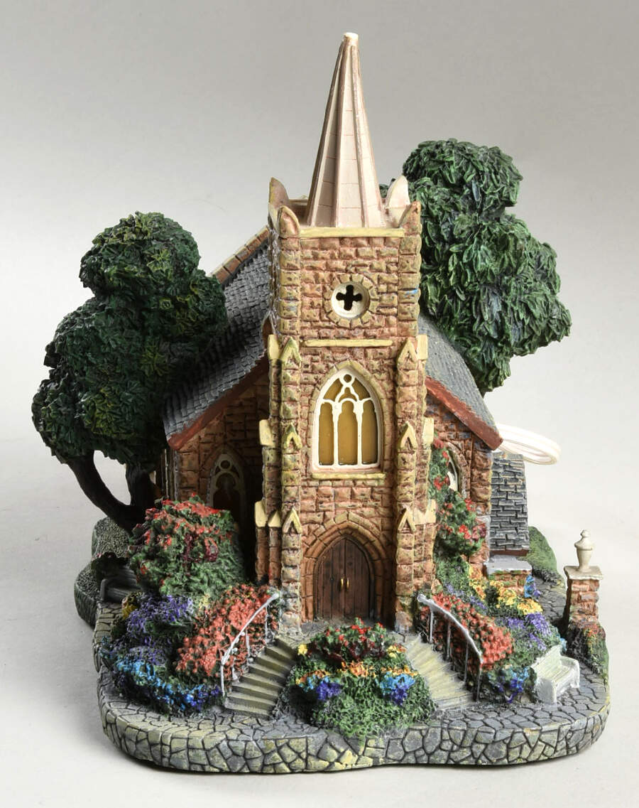 Thomas Kinkade's Lamplight Village Windermer Church - No Box by Hawthorne Village-1