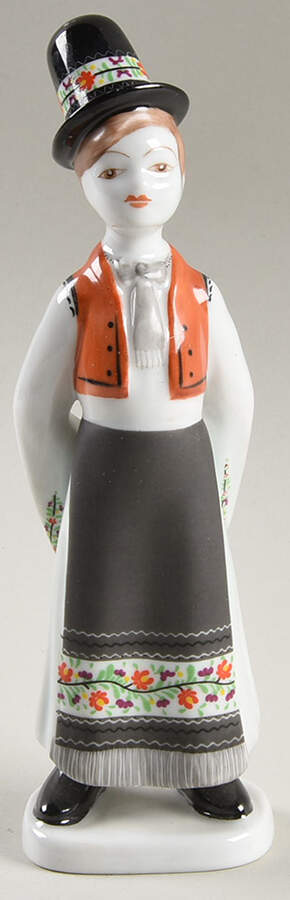 Hollohaza Figurines Boy In Red And Grey - No Box by Hollohaza-1