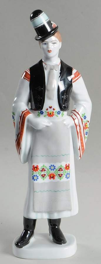 Hollohaza Figurines Man With Black Vest,Hat&Boots - No Box by Hollohaza-1