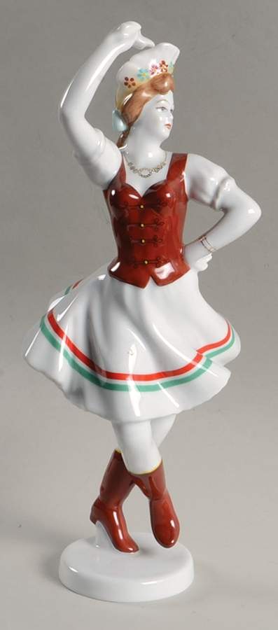 Hollohaza Figurines Dancer With Rust Vest & Boots - No Box by Hollohaza-1