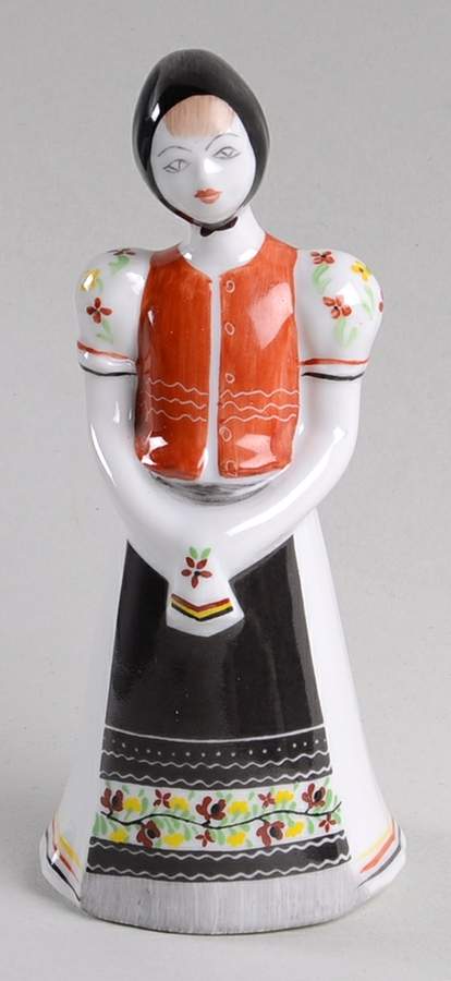Hollohaza Figurines Girl In Red And Black - No Box by Hollohaza-1