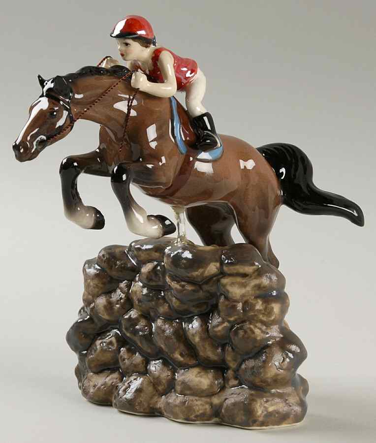 Hagen-Renaker Figurines Jumping Horse With Rider - No Box by Hagen-Renaker-1