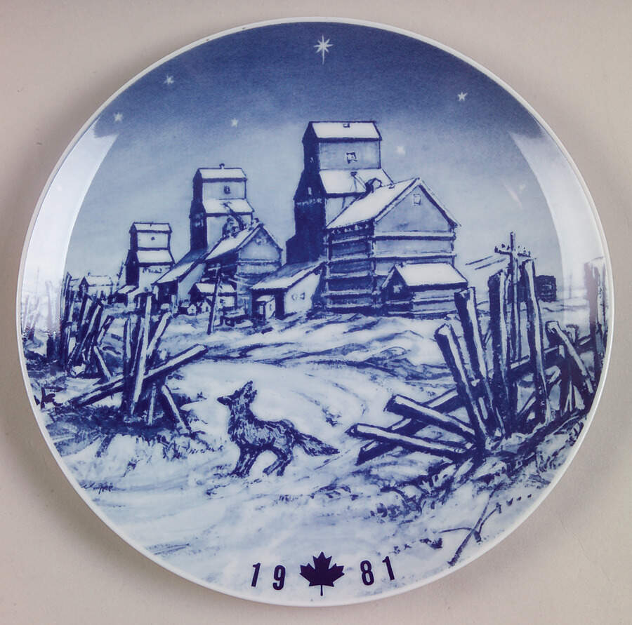 Canada Christmas Plate Saskatchewan Winter - Boxed by Hutschenreuther-1