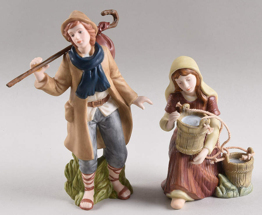 Thomas Kinkade Nativity Faithful Wayfarer & Thirst No More - No Box by Hawthorne Village-1