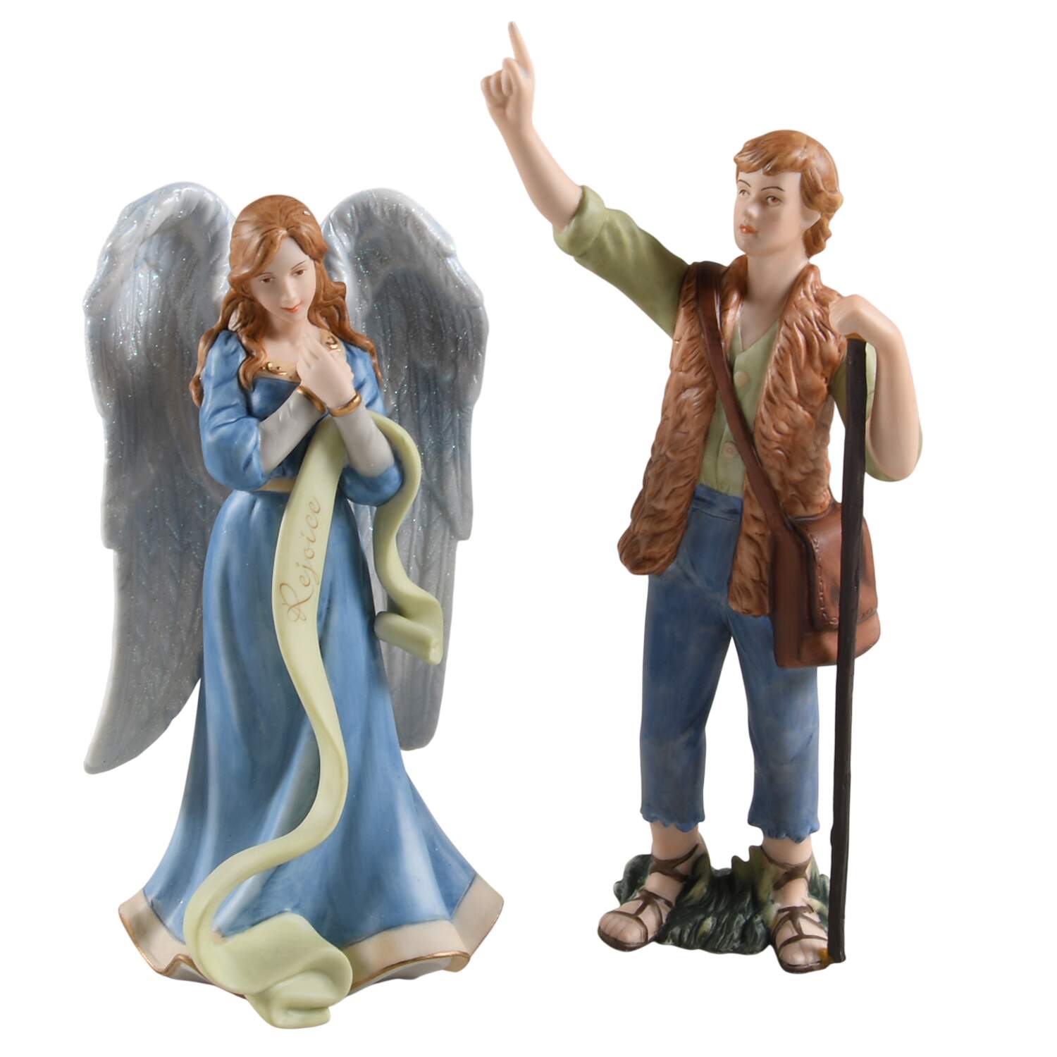 Thomas Kinkade Nativity Angel Of Rejoice & Discovering The Brill - No Box by Hawthorne Village-1
