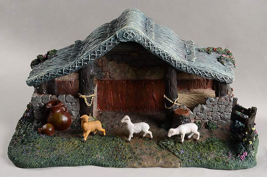 Thomas Kinkade Nativity Star Of Hope Creche With Lambs - No Box by Hawthorne Village-1