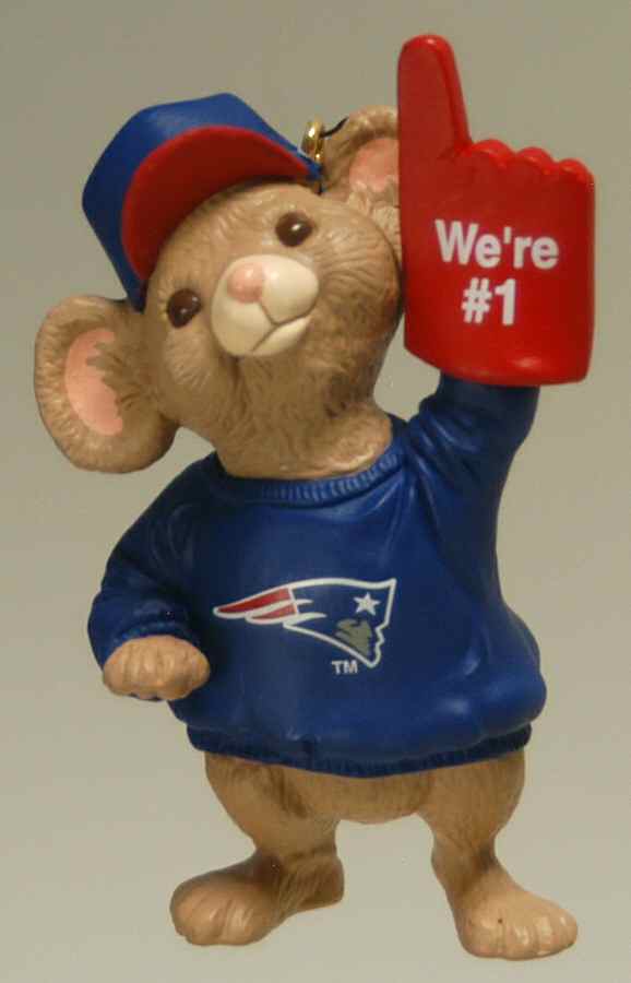 NFL Collection-Number 1 Fan New England Patriots - No Box by Hallmark Gold Crown-1