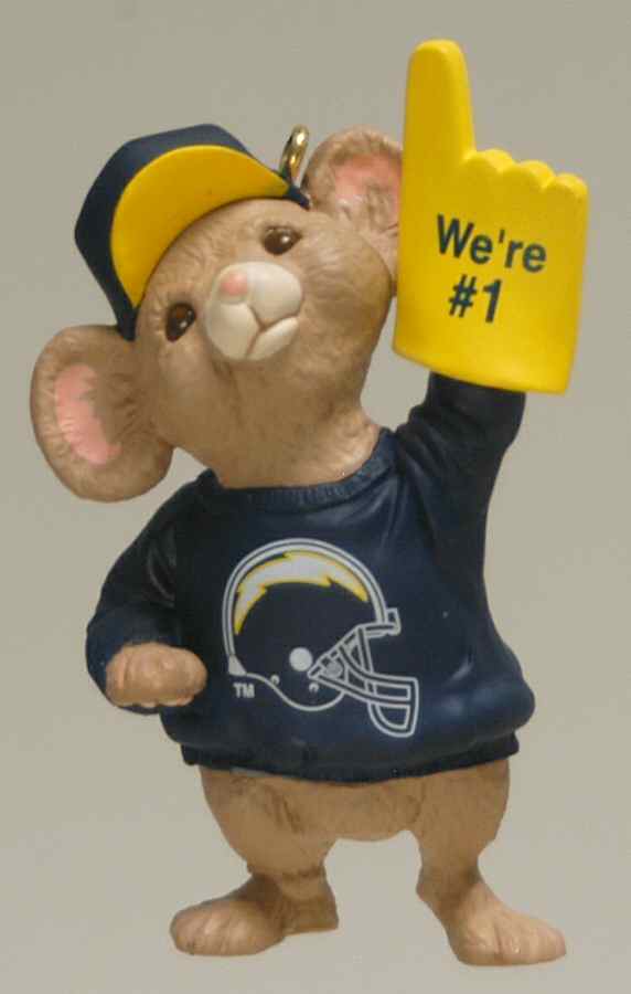 NFL Collection-Number 1 Fan San Diego Chargers - No Box by Hallmark Gold Crown-1