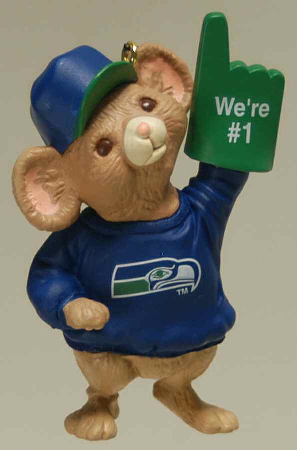 NFL Collection-Number 1 Fan Seattle Seahawks - Boxed by Hallmark Gold Crown-1