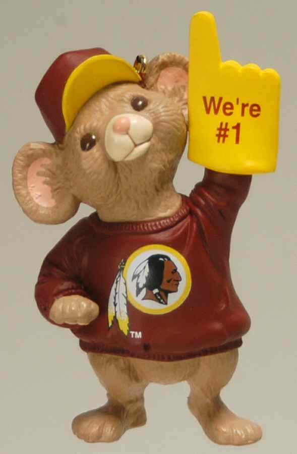 NFL Collection-Number 1 Fan Washington Redskins - Boxed by Hallmark Gold Crown-1