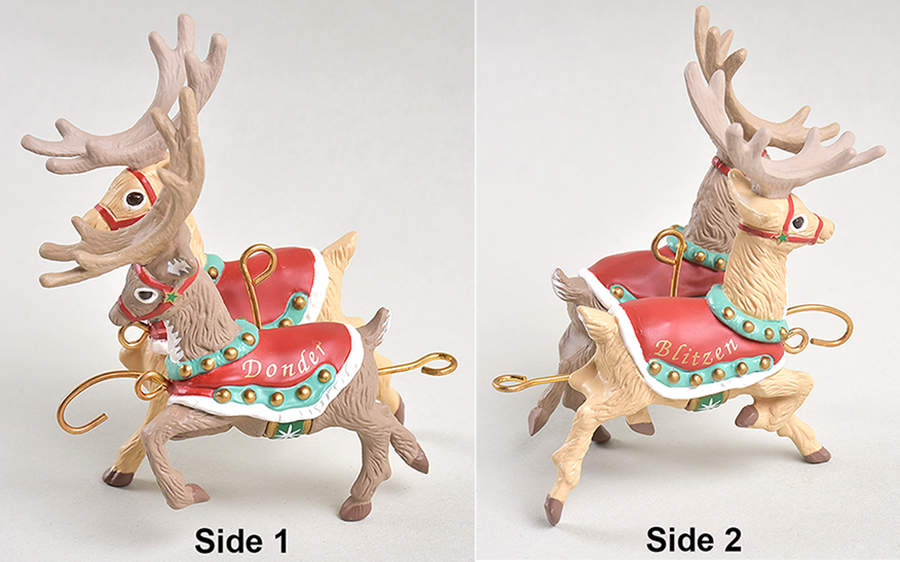 Santa and His Reindeer Donder & Blitzen - Boxed by Hallmark Gold Crown-1