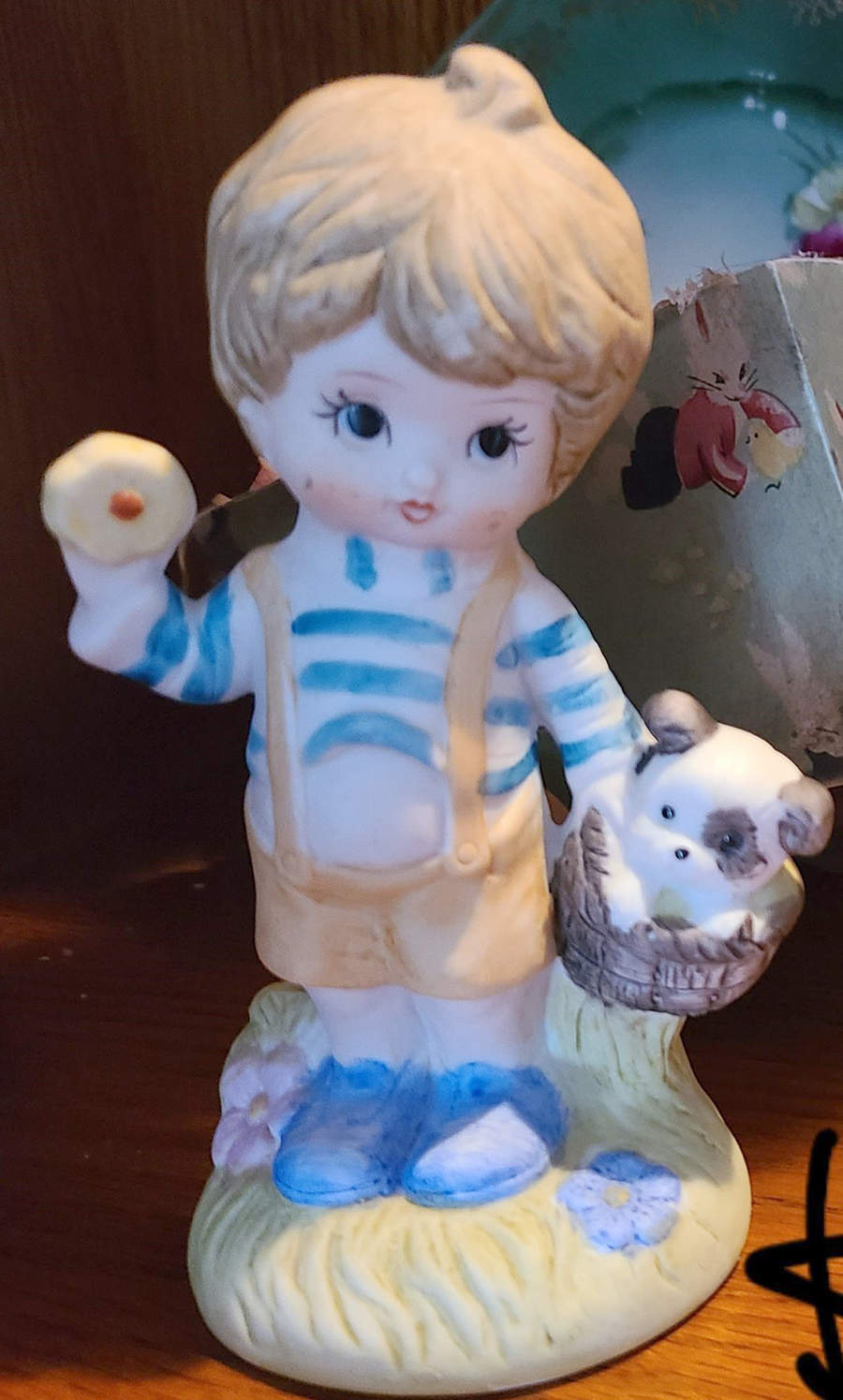 Homco Figurines Boy Holding Puppy - No Box by Homco-1