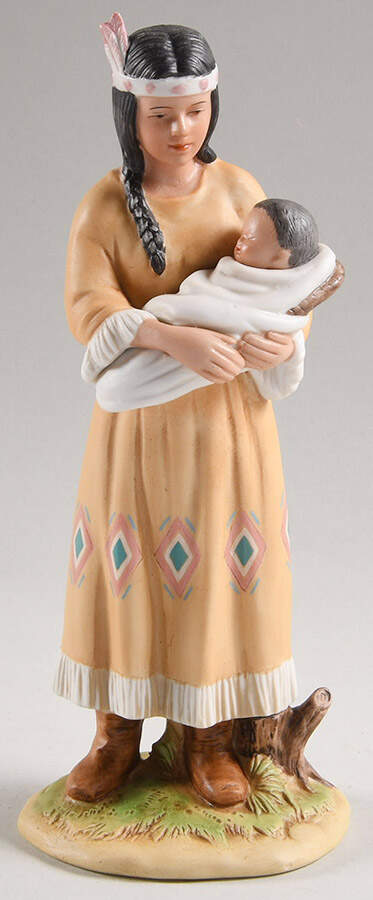 Homco Figurines Native American Woman W/Baby - No Box 108 by Homco-1