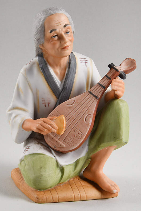 Homco Figurines Asian Man Playing Pipa - No Box by Homco-1