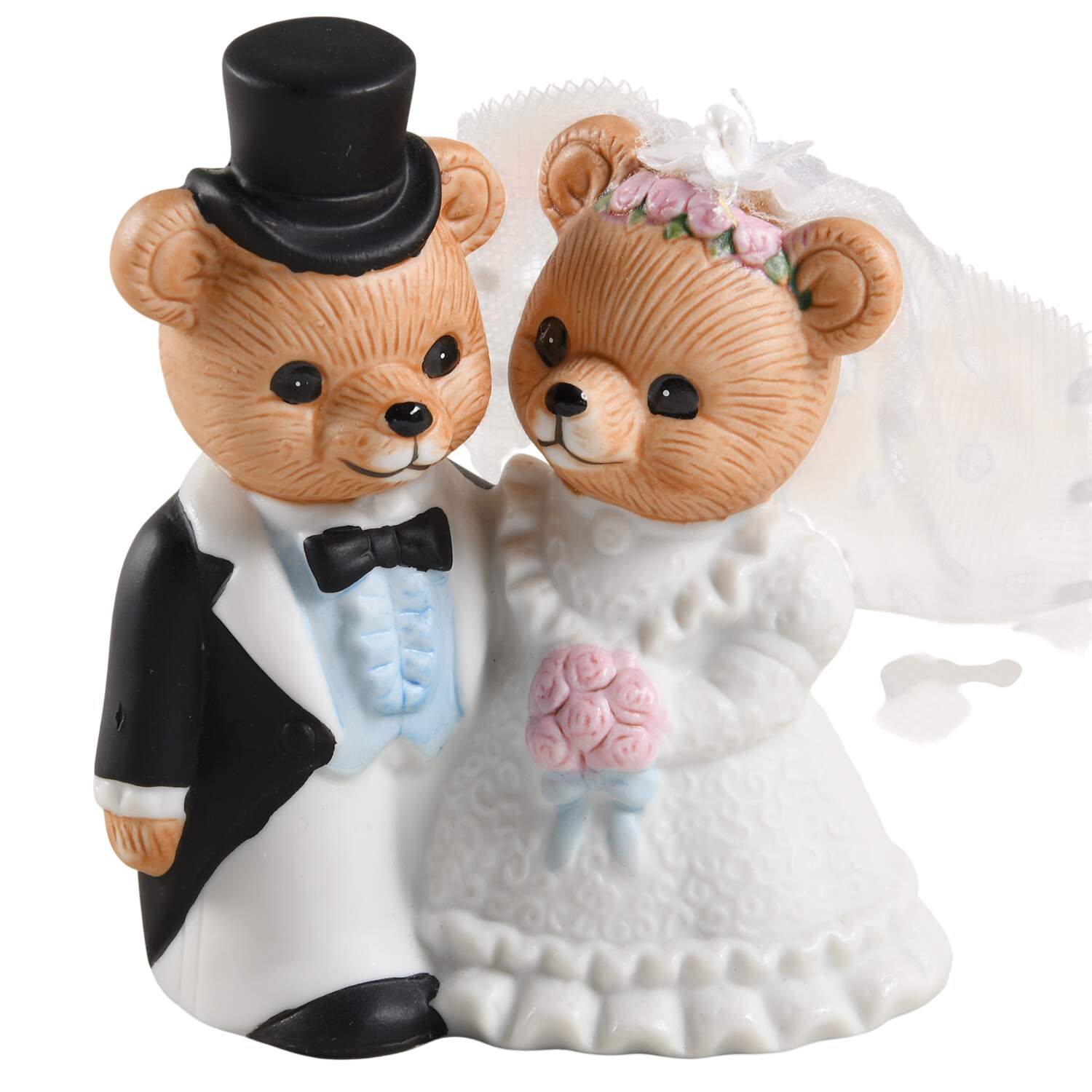 Homco Figurines Teddy Bear-Bride And Groom - No Box by Homco-1