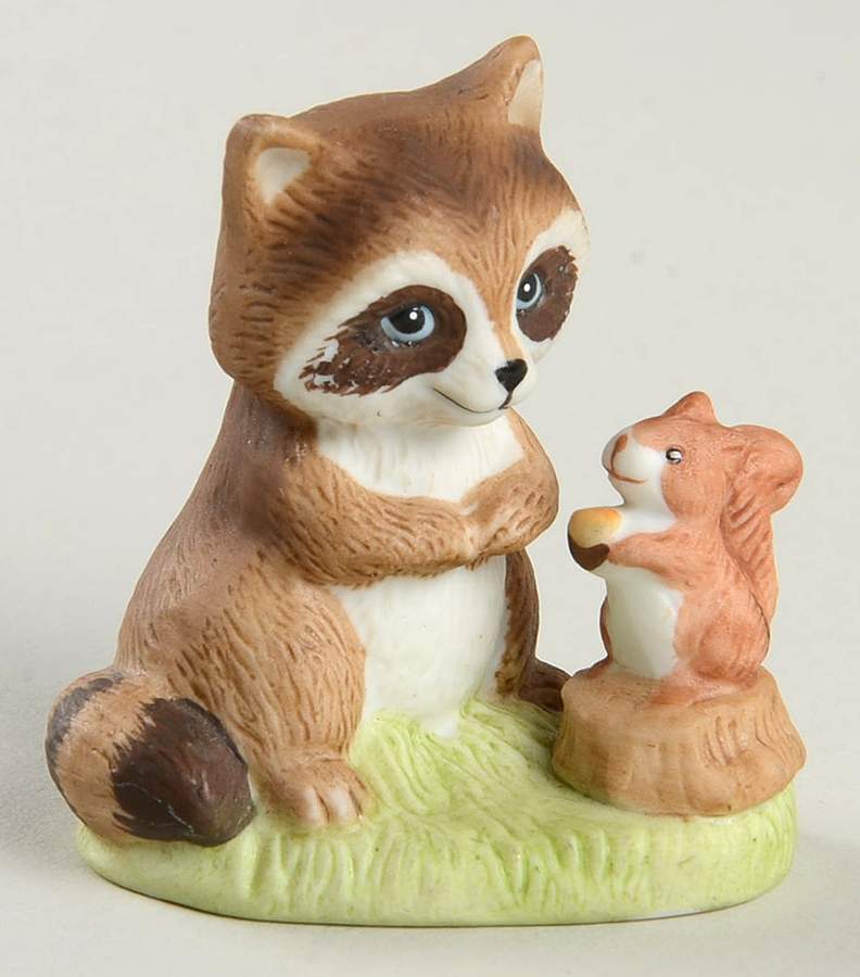 Homco Figurines Raccoon With Squirrel - No Box by Homco-1
