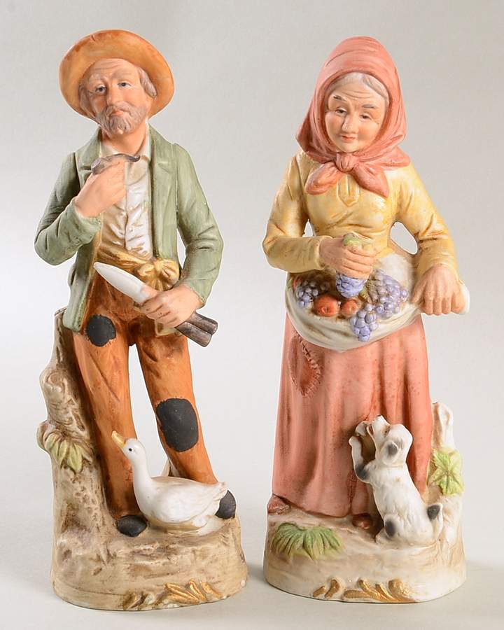 Homco Figurines Old Couple-Shears And Grapes - No Box by Homco-1