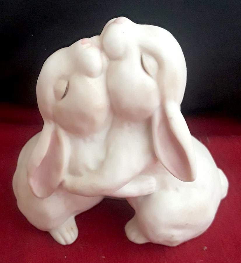 Homco Figurines Bunnies-Love Is Wonderful - No Box by Homco-1