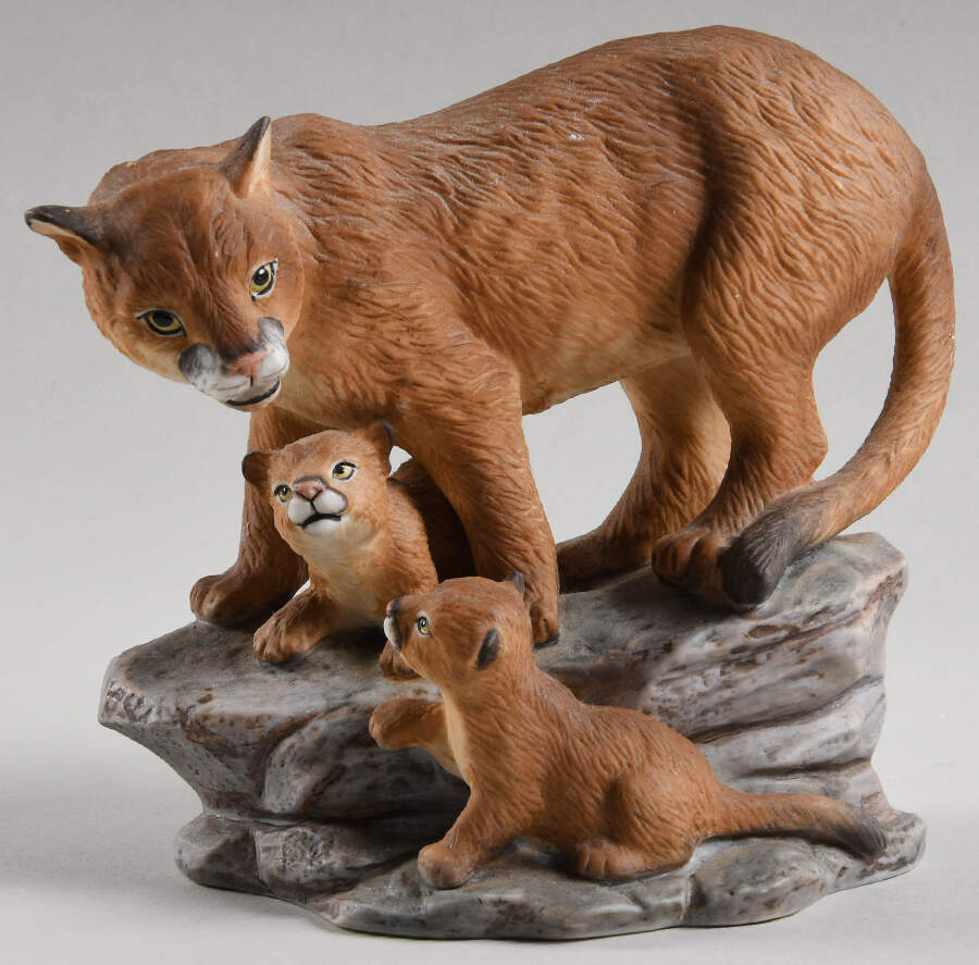 Endangered Species Mountain Lions-1994 - Boxed by Homco-1