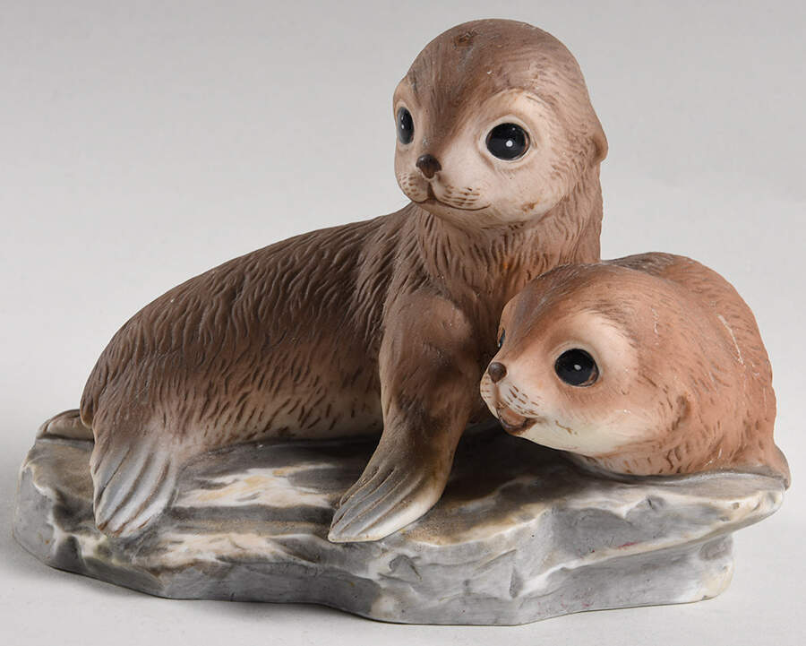Endangered Species Sea Lion Mother & Baby Pup - Boxed by Homco-1