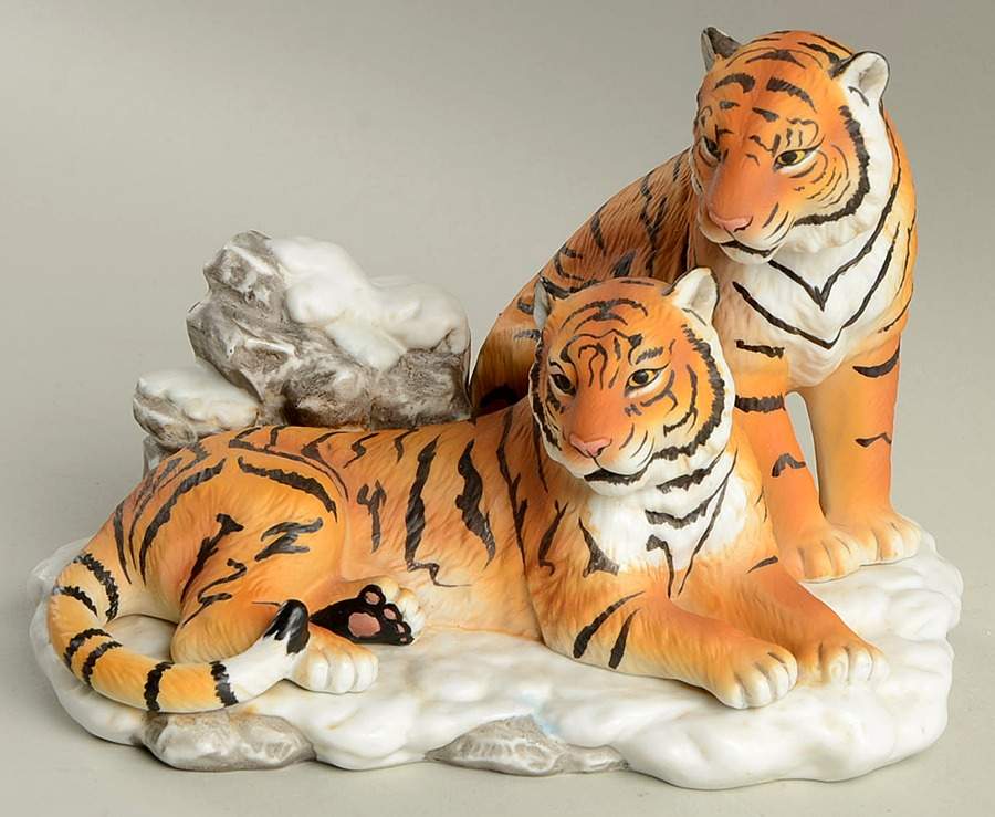 Endangered Species Siberian Tigers-1996 - No Box by Homco-1
