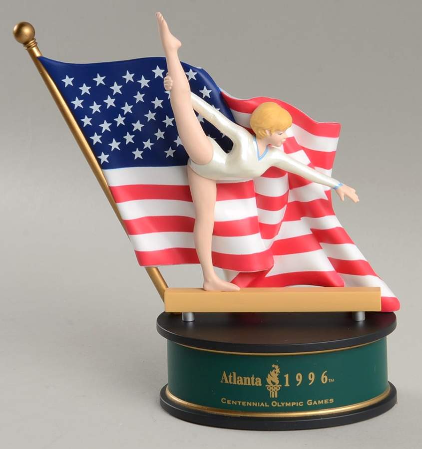 Olympic Spirit Gymnastics Figurine - Boxed by Hallmark Gold Crown-1