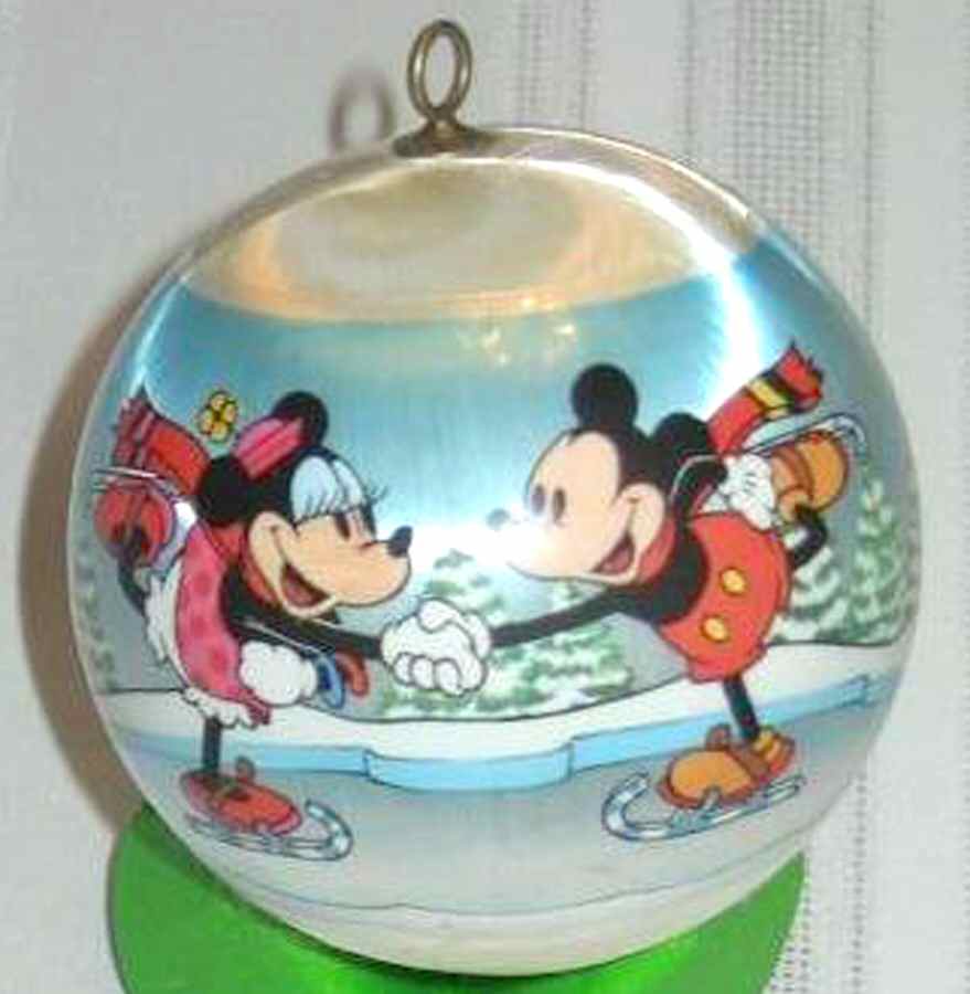 Mickey & Co 1980 Disney Ball-Skating - Boxed by Hallmark Gold Crown-1