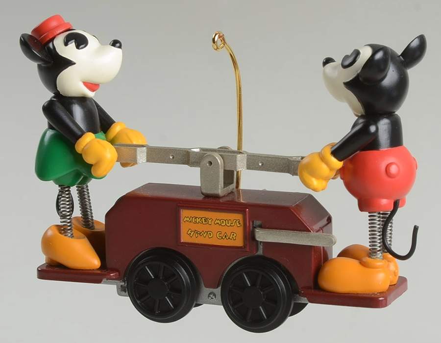 Mickey & Co Mickey & Minnie Handcar - No Box by Hallmark Gold Crown-1