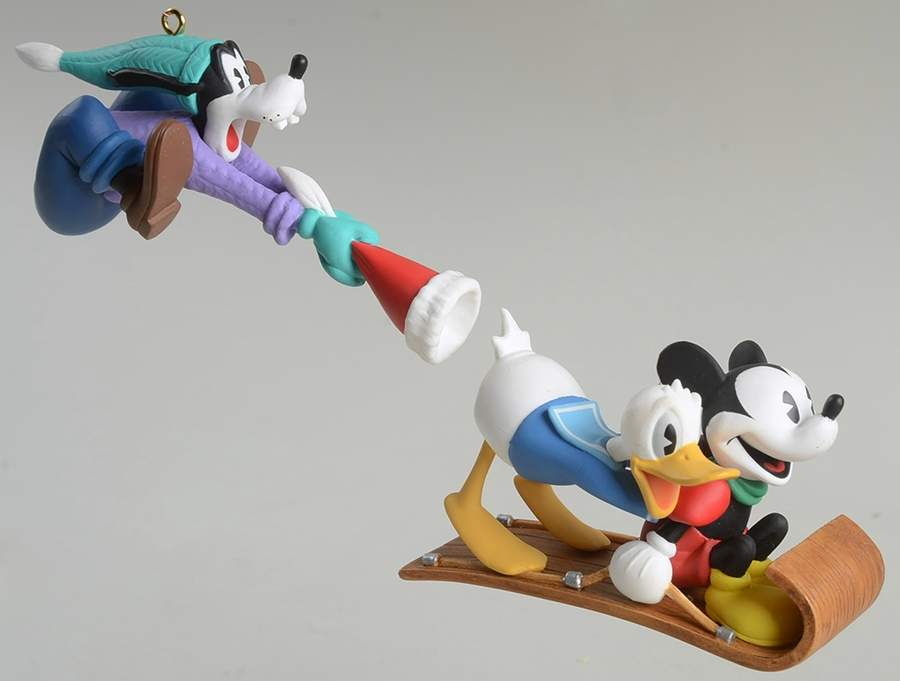 Mickey & Co Runaway Toboggan - Boxed by Hallmark Gold Crown-1