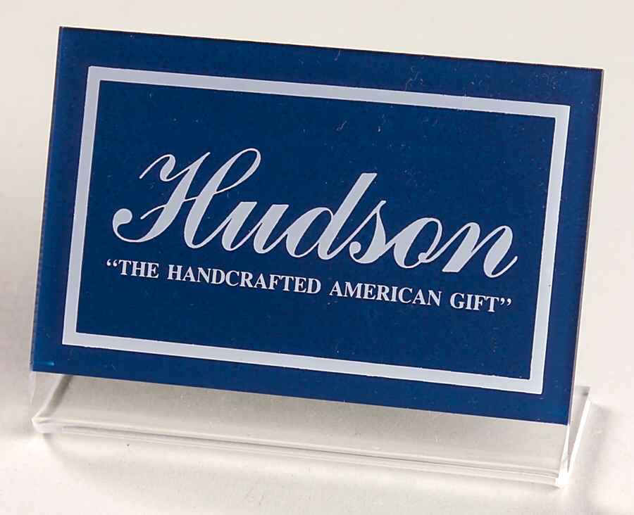 Advertising Signs Blue And White Logo - Plastic Advertising Signs by Hudson Pewter-1