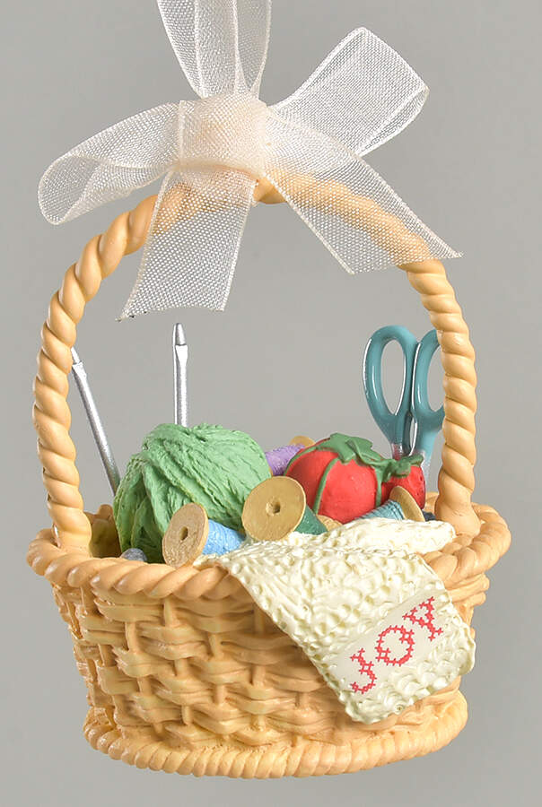 2003 Hallmark Christmas Ornaments Basket Of Joy - No Box by Hallmark Gold Crown-1