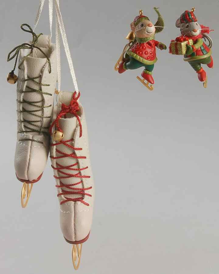 2003 Hallmark Christmas Ornaments Skating To And Fro - Boxed by Hallmark Gold Crown-1