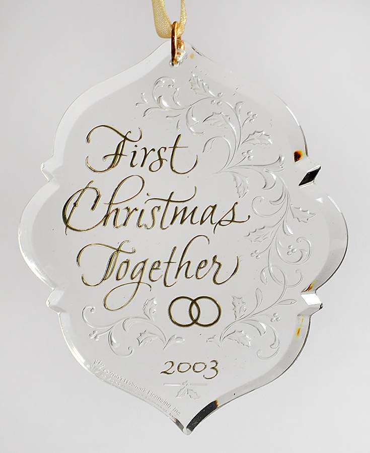 2003 Hallmark Christmas Ornaments First Christmas Together - No Box by Hallmark Gold Crown-1