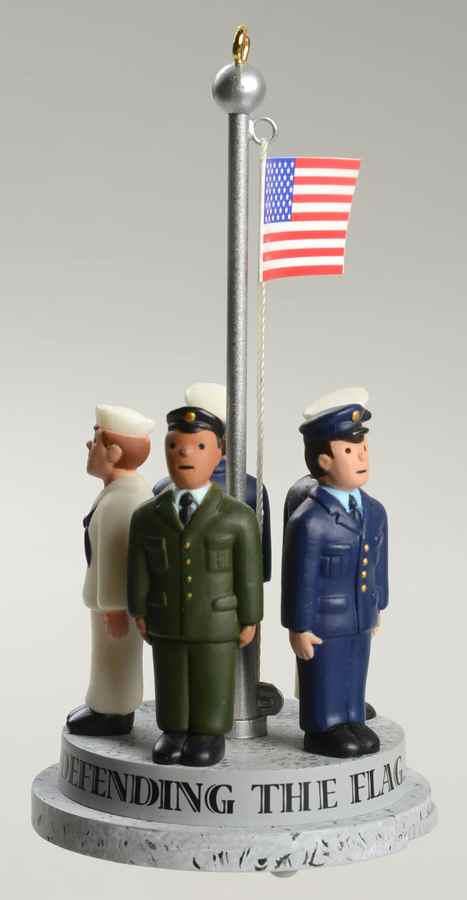 2003 Hallmark Christmas Ornaments Defending The Flag - Boxed by Hallmark Gold Crown-1