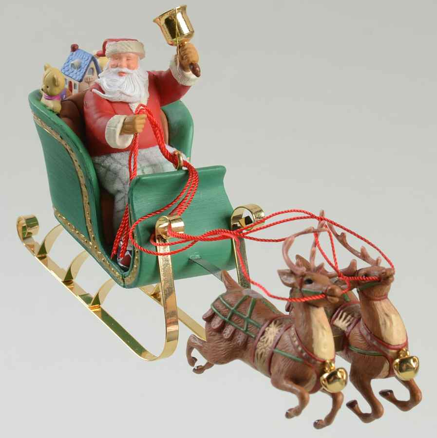 2003 Hallmark Christmas Ornaments Santa's On His Way - No Box by Hallmark Gold Crown-1