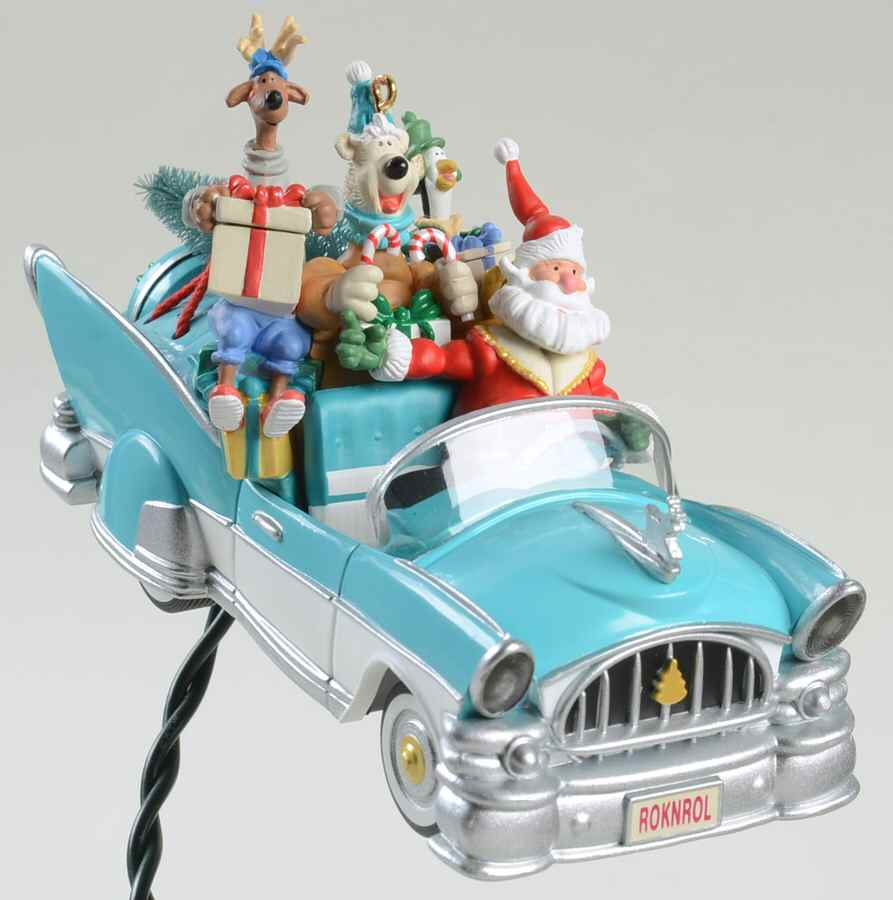 2003 Hallmark Christmas Ornaments Rockin And Rollin - Boxed by Hallmark Gold Crown-1