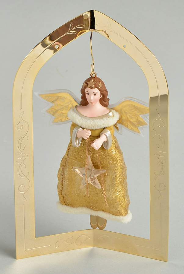2003 Hallmark Christmas Ornaments Glad Tiding Angel - Boxed by Hallmark Gold Crown-1