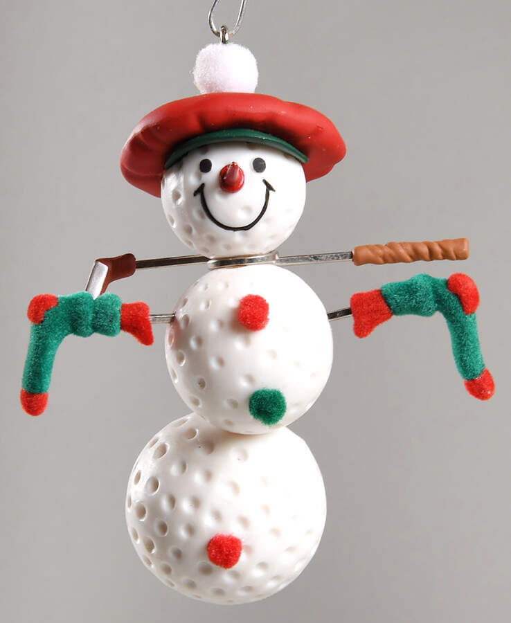 2004 Hallmark Christmas Ornaments Over Par Snowman - Boxed by Hallmark Gold Crown-1