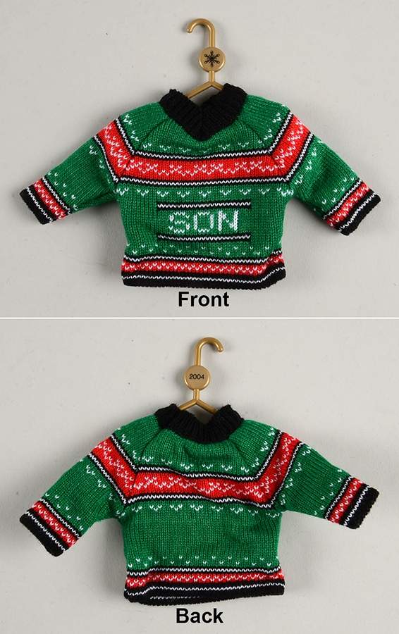 2004 Hallmark Christmas Ornaments Son-Sweater - Boxed by Hallmark Gold Crown-1