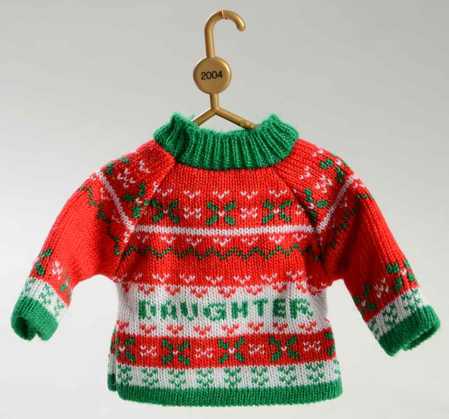 2004 Hallmark Christmas Ornaments Daughter-Sweater - Boxed by Hallmark Gold Crown-1