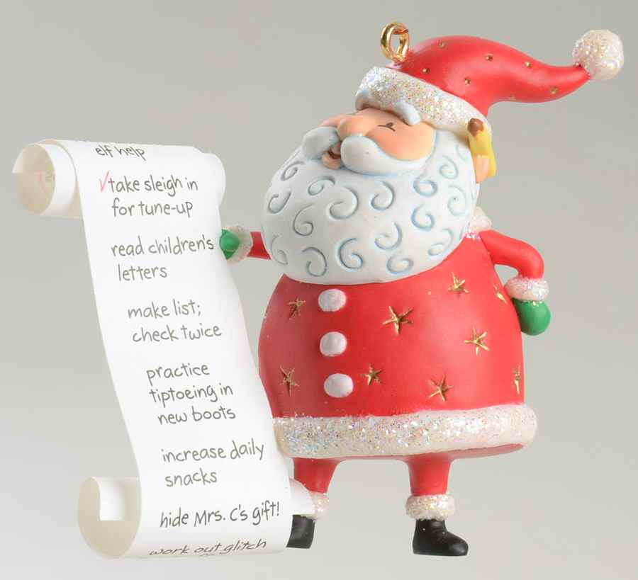 2004 Hallmark Christmas Ornaments So Much To Do - No Box by Hallmark Gold Crown-1