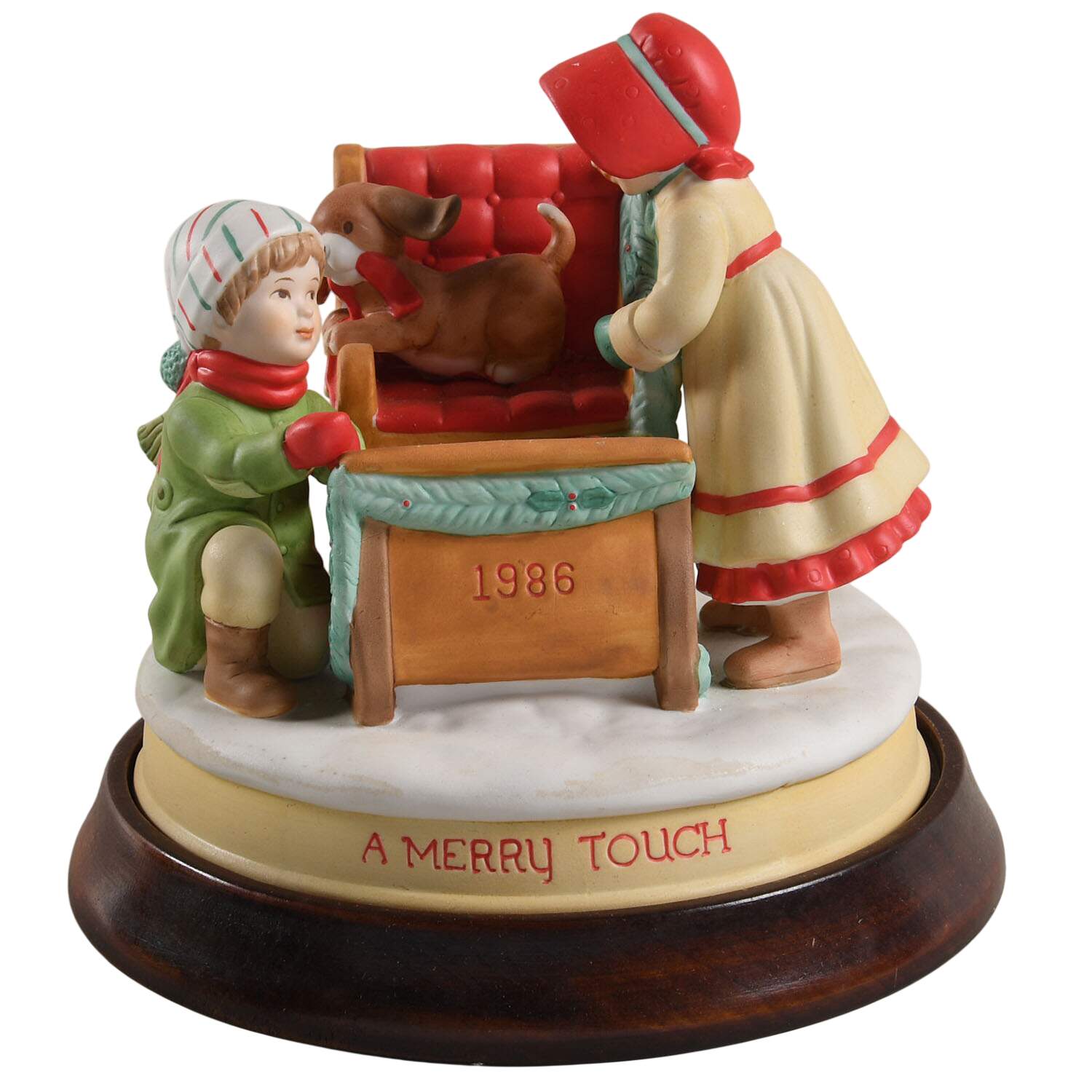 Holly Hobbie Christmas Figurine A Merry Touch - With Box Bx1986 by Holly Hobbie-1