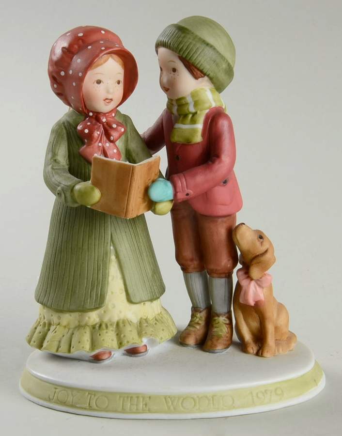 Holly Hobbie Christmas Figurine Joy To The World - With Box Bx1979 by Holly Hobbie-1