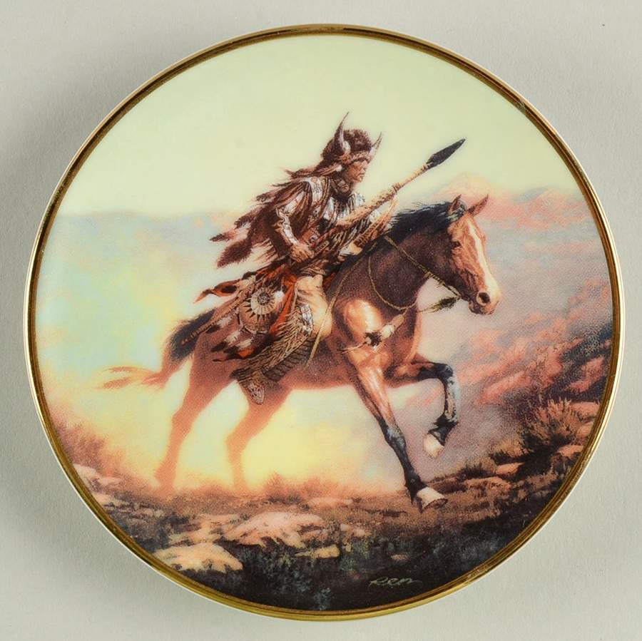 Mystic Warrior Mini Spirit Of The Plains - No Box by Hamilton Collection-1